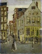 George Hendrik Breitner The Lauriergracht at the Tweede Laurierdwarsstraat oil painting reproduction